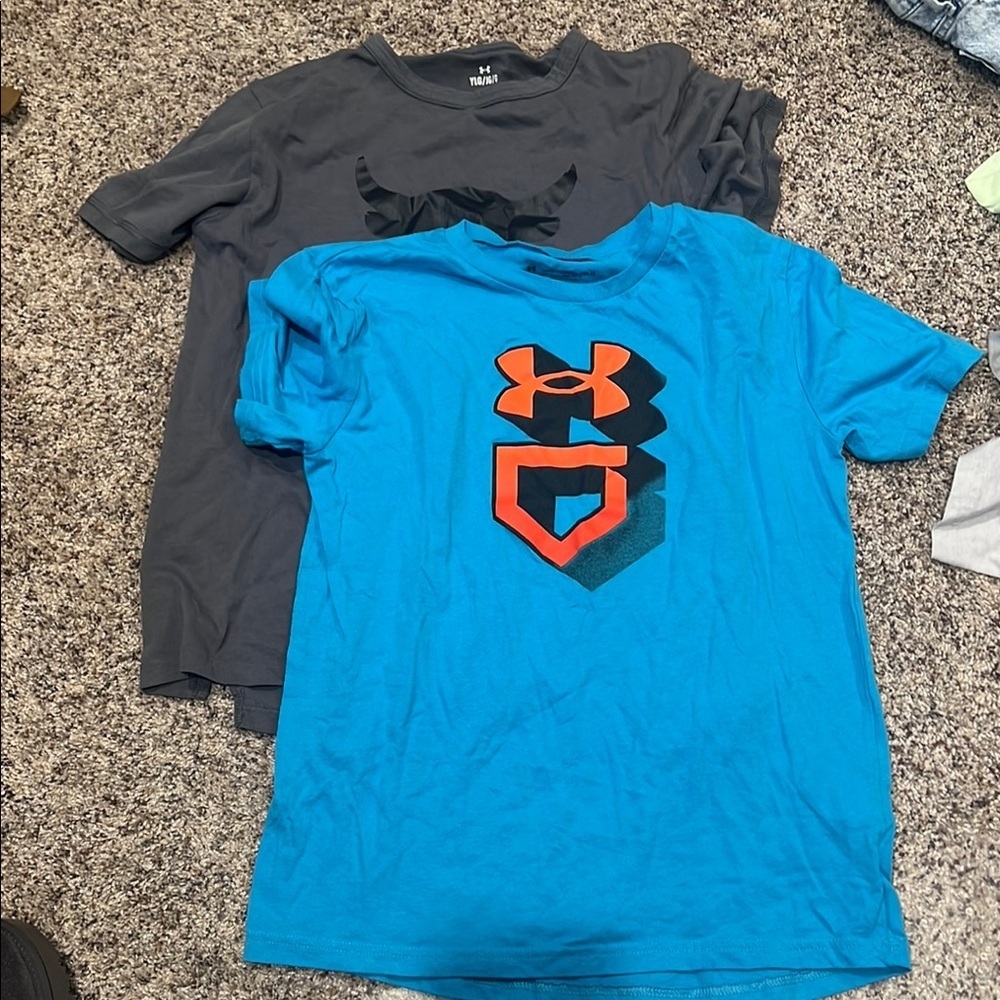 Under Armour Graphic Tees - Blue and Gray